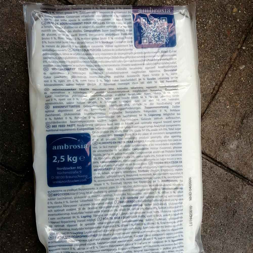 Bolsa de 2,5 Kg de Alimento Apícola Ambrosia
